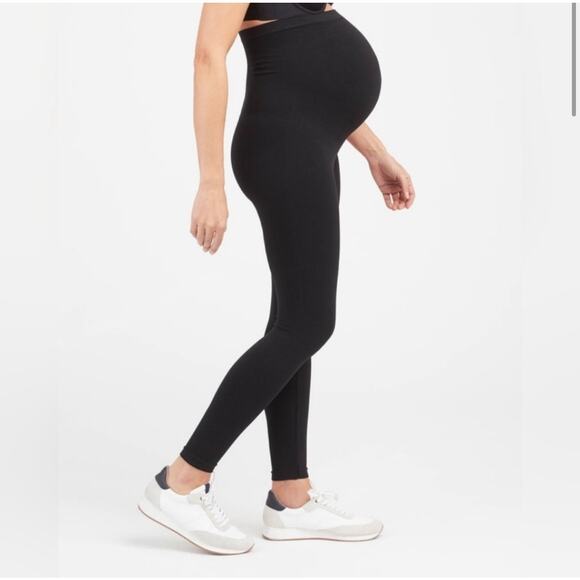 Spanx Mama Look At Me Now Maternity Leggings Seamless Black Size 1X - Picture 1 of 9
